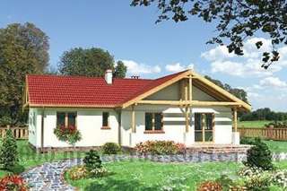 Одноэтажный кирпичный дом в стиле кантри более 100 кв. м