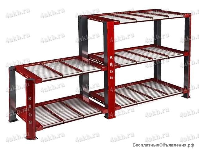 Роликовые стеллажи для хранения АКБ