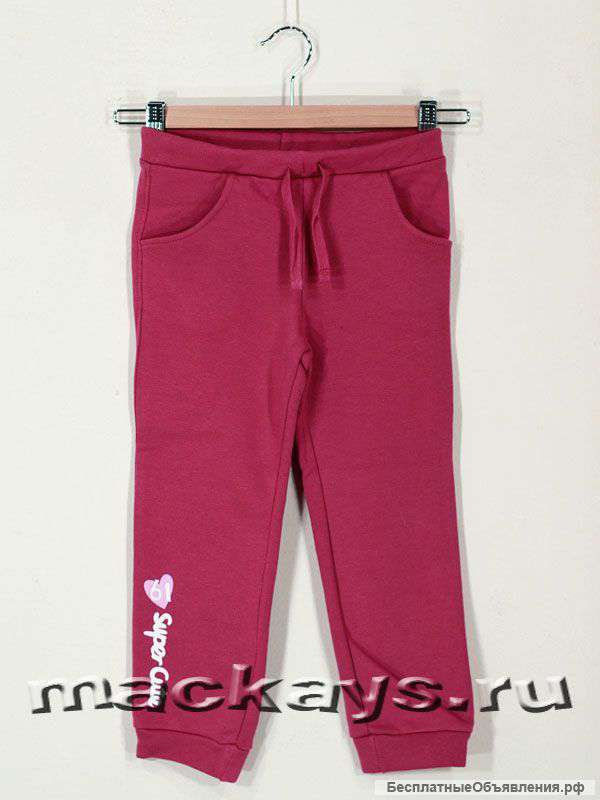 Утепленные трикотажные брюки для девочки WATCH ME