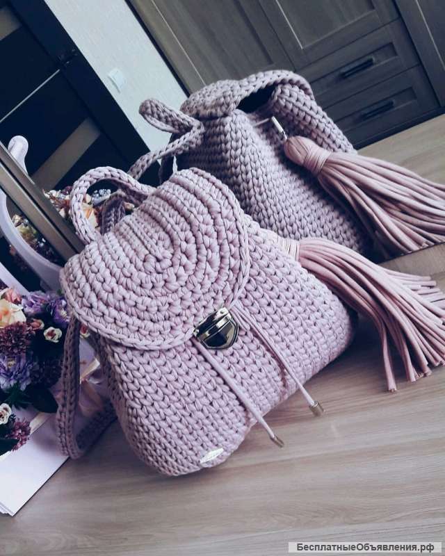 Сумки, рюкзаки, клатчи из трикотажной пряжи
