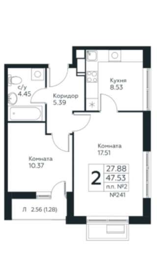 2-комнатной квартиры