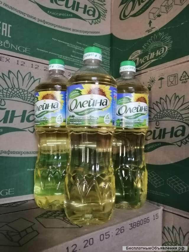 Масло "Олейна" подсолнечное рафинированное