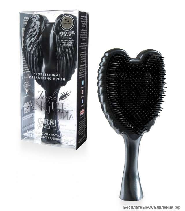 Расческа для волос Tangle Angel GR8 Graphite черная