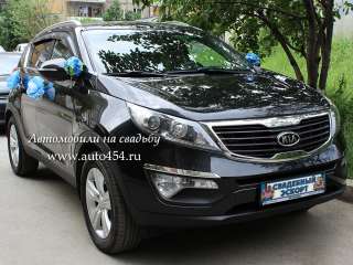 Черный паркетник Киа Спортаж на свадьбу