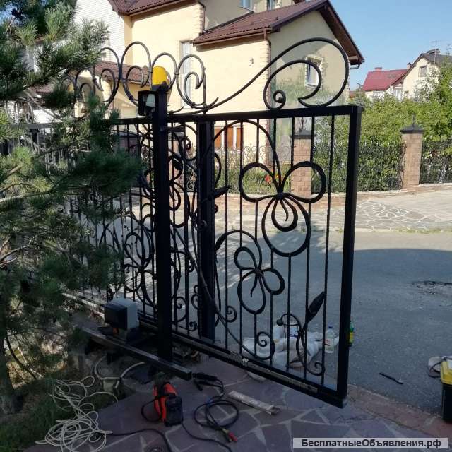 Установка ворот