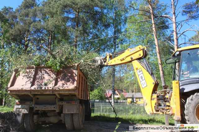 Расчистка участка. Планировка. Спил деревьев. Вывоз