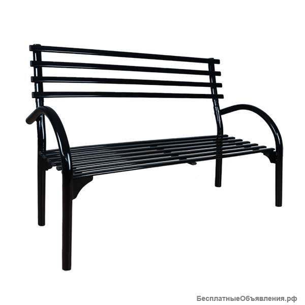 Скамейка металлическая Беседа 3 черная