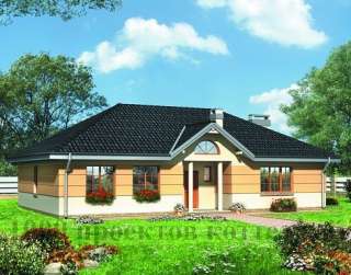 Проект одноэтажного дома из кирпича с зимним садом