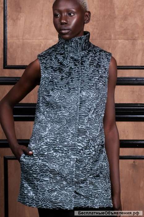 Жилет под каракуль маренго Tissavel