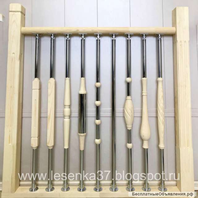 Комбинированные балясины из металла и дерева