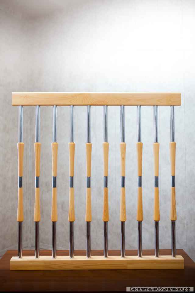 Комбинированные балясины дерево - металл. В наличии.