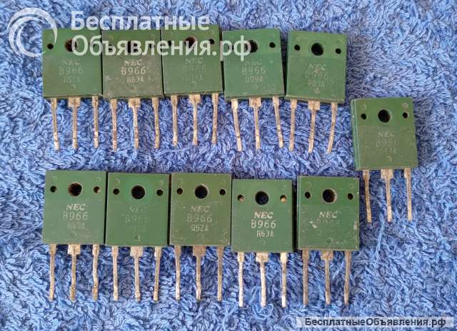2SB966 (B966), NEC JAPAN, PNP, 80W, 120V 8A, 65MHz оригинальный ДЕМОНТАЖ