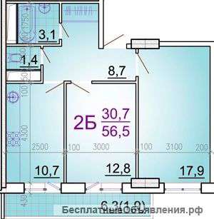 2-ком.кв. в ЖК комфорт-класса