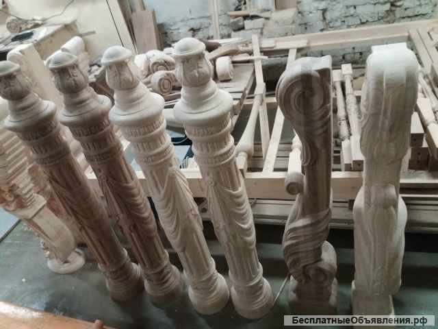 Резные балясины и столбы для лестниц