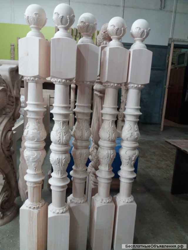 Резные балясины и столбы для лестниц