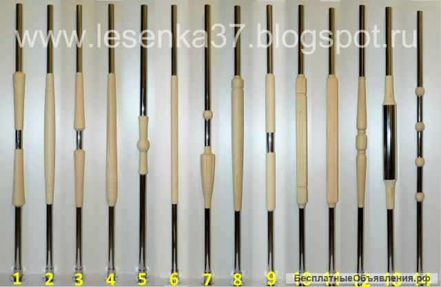 Балясины из дуба, бука и ясеня