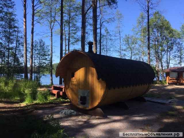Комфортабельный дом на берегу озера с банькой и большой беседкой