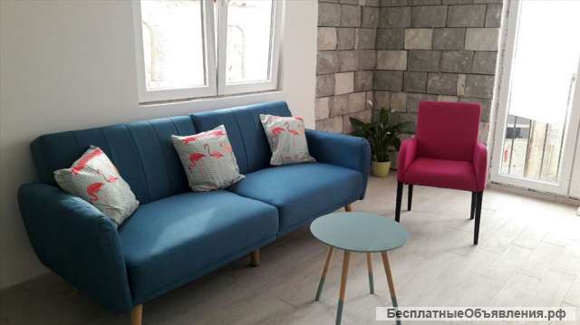 Kumbor-flat 27м2 + 20м2 терраса у моря, NEW-Черногория
