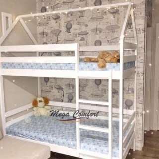 Детская двухъярусная кровать из массива берёзы