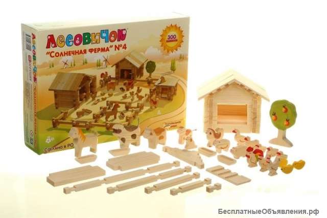 Деревянный конструктор Лесовичок Солнечная ферма 4