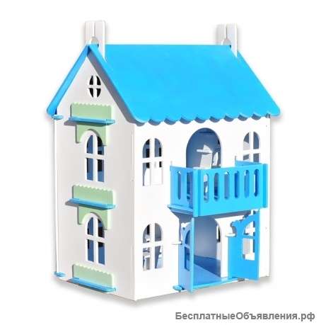 Кукольный домик Wood lines Арина голубой