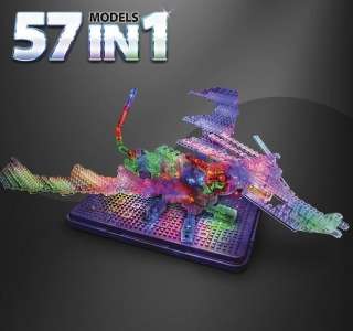 Светодиодный конструктор Laser Pegs Дракон 57 в 1