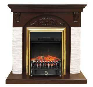 Портал под классический очаг Royal Flame Bern (сланец белый/темный дуб)