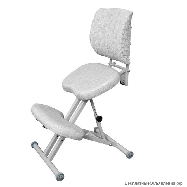 Стул коленный Takasima “ОЛИМП” СК-2 светло-серый/белый