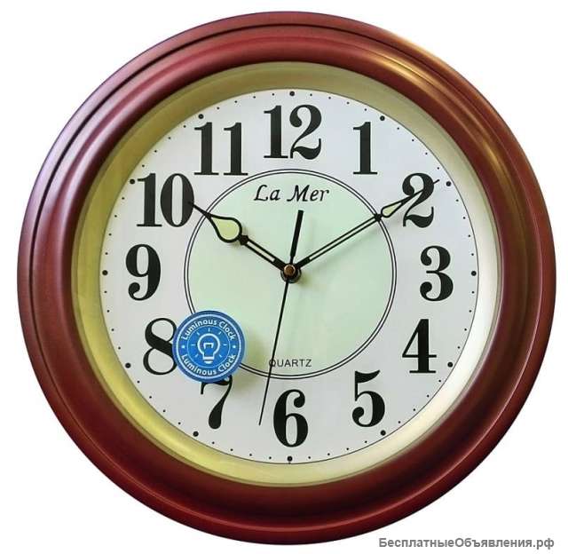 Настенные часы LA MER GD051-1 BRN
