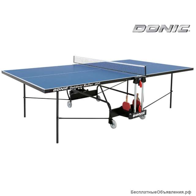 Всепогодный стол Donic Outdoor Roller 400 синий, с сеткой 4 мм