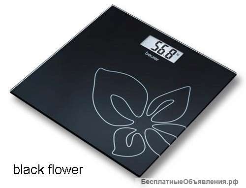 Напольные электронные весы Beurer GS27 Black Flower