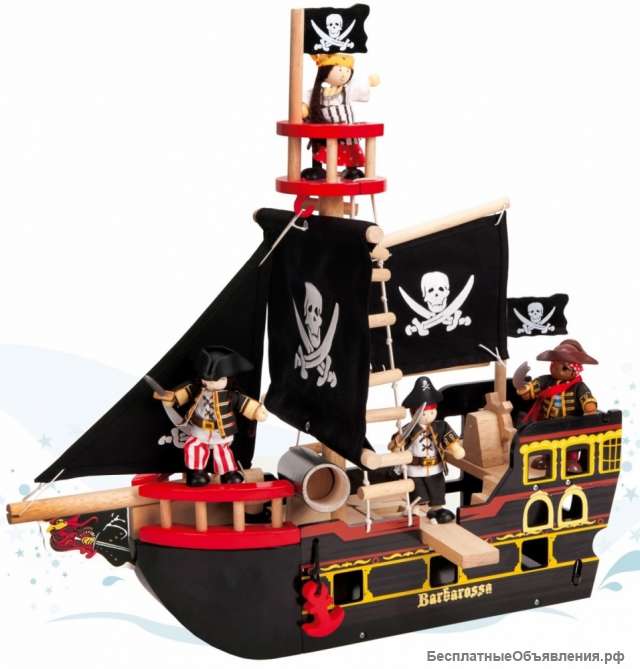 Игровой набор Le Toy Van Пиратский корабль “Барбаросса”