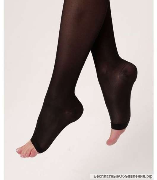 Чулки унисекс с открытым носком Ergoforma EU 216 (18-21 мм.рт.ст.) черные