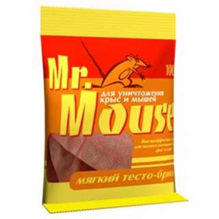 Мистер МАУС тесто-брикет приманка для грызунов 100 гр