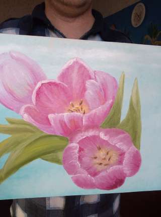 Тюльпаны картина маслом