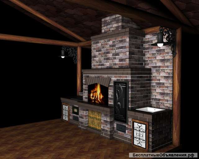 Камины, печи, барбекю