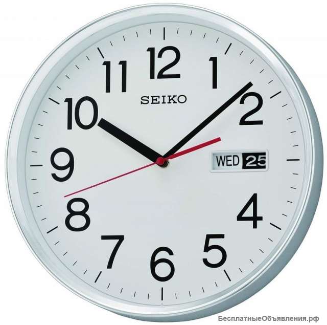 Настенные часы с календарем SEIKO QXF104S