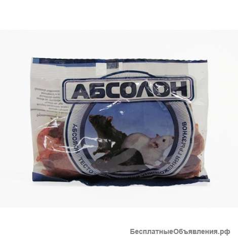 Абсолон тесто-брикет приманка для грызунов 100 гр