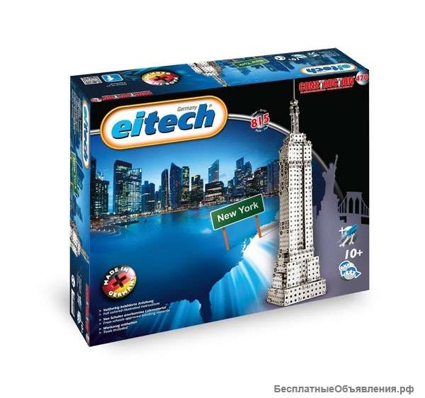 Металлический конструктор EiTech Небоскреб 815 деталей
