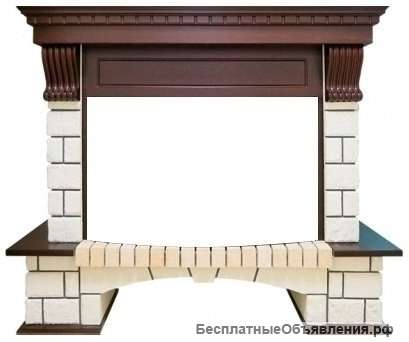 Портал каменный Royal Flame Pierre Luxe под очаг Dioramic 33 FX (темный дуб)