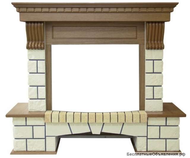 Портал каменный Royal Flame Pierre Luxe под очаг Dioramic 25 FX (дуб)