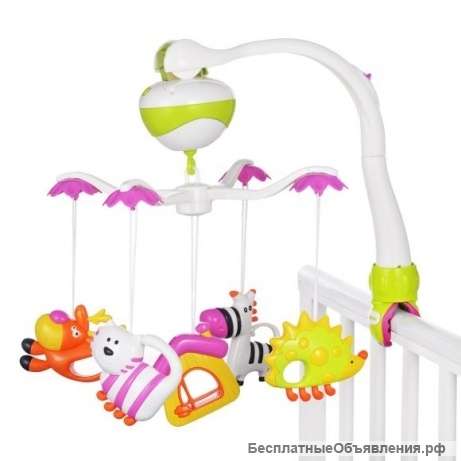Музыкальный мобиль на кроватку Жирафики Зоопарк