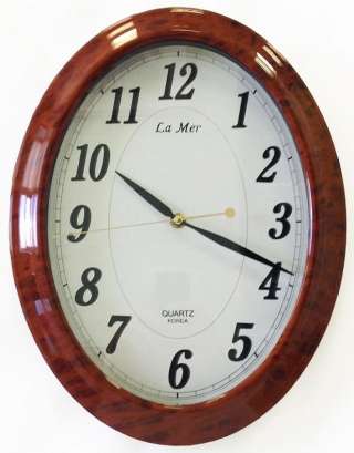 Настенные часы LA MER GD043013 BRN черные цифры