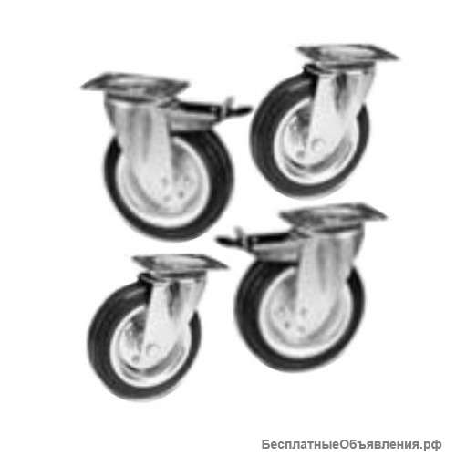 Комплект колес (2 – с тормозом) d 100 мм – комплектующие для кроватей