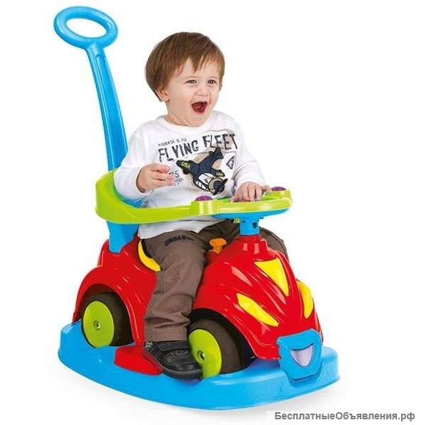 Автомобиль-каталка Dolu 4 в 1 с родительской ручкой