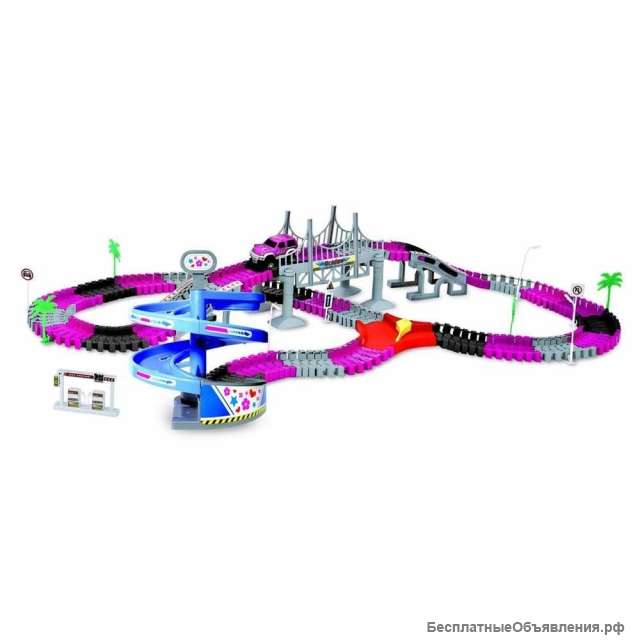 Гибкий трек из 209 деталей 1 TOY Мегаполис