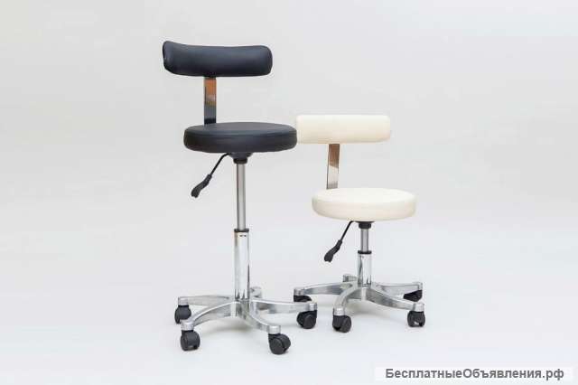 Стул мастера педикюрный Евромедсервис SD-9017E белый