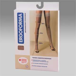 Чулки компрессионные Ergoforma 211 телесные (18-22 мм рт.ст.)