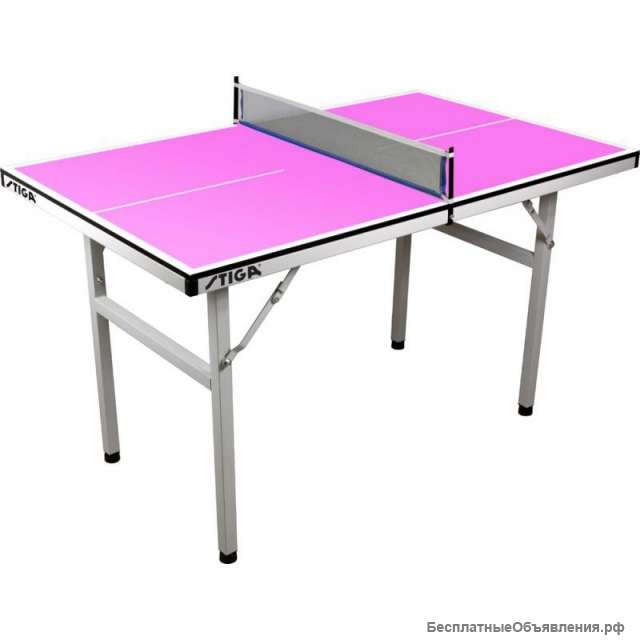 Теннисный стол Stiga Pure Mini с сеткой розовый