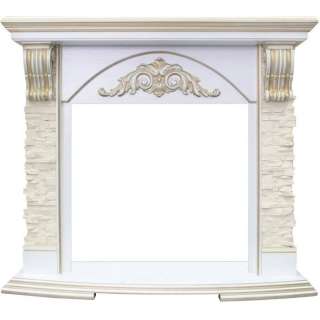 Портал каменный Royal Flame Rimini под очаг Dioramic 28 FX (патина золото)